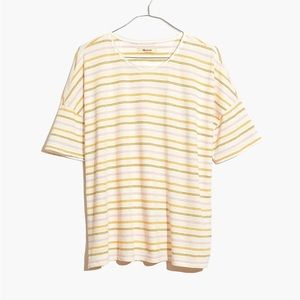 Madewell Raw-Edged Hangout Tee in Branham Stripe